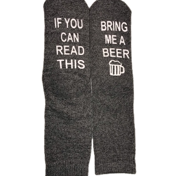3/$25 MENS SOCKS QUOTE SAYING “IF YOU CAN READ THIS BRING ME A BEER”
SHOE SIZ… - Picture 2 of 6